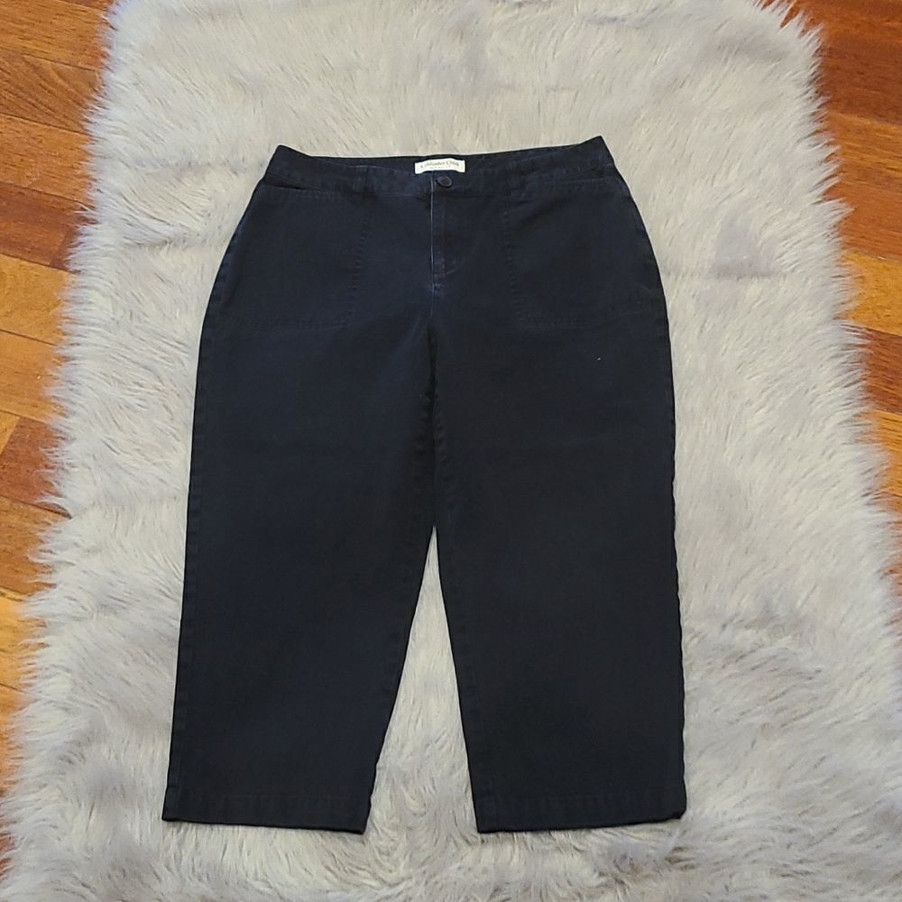 ‎Coldwater creek natural fit womens black capris size 8